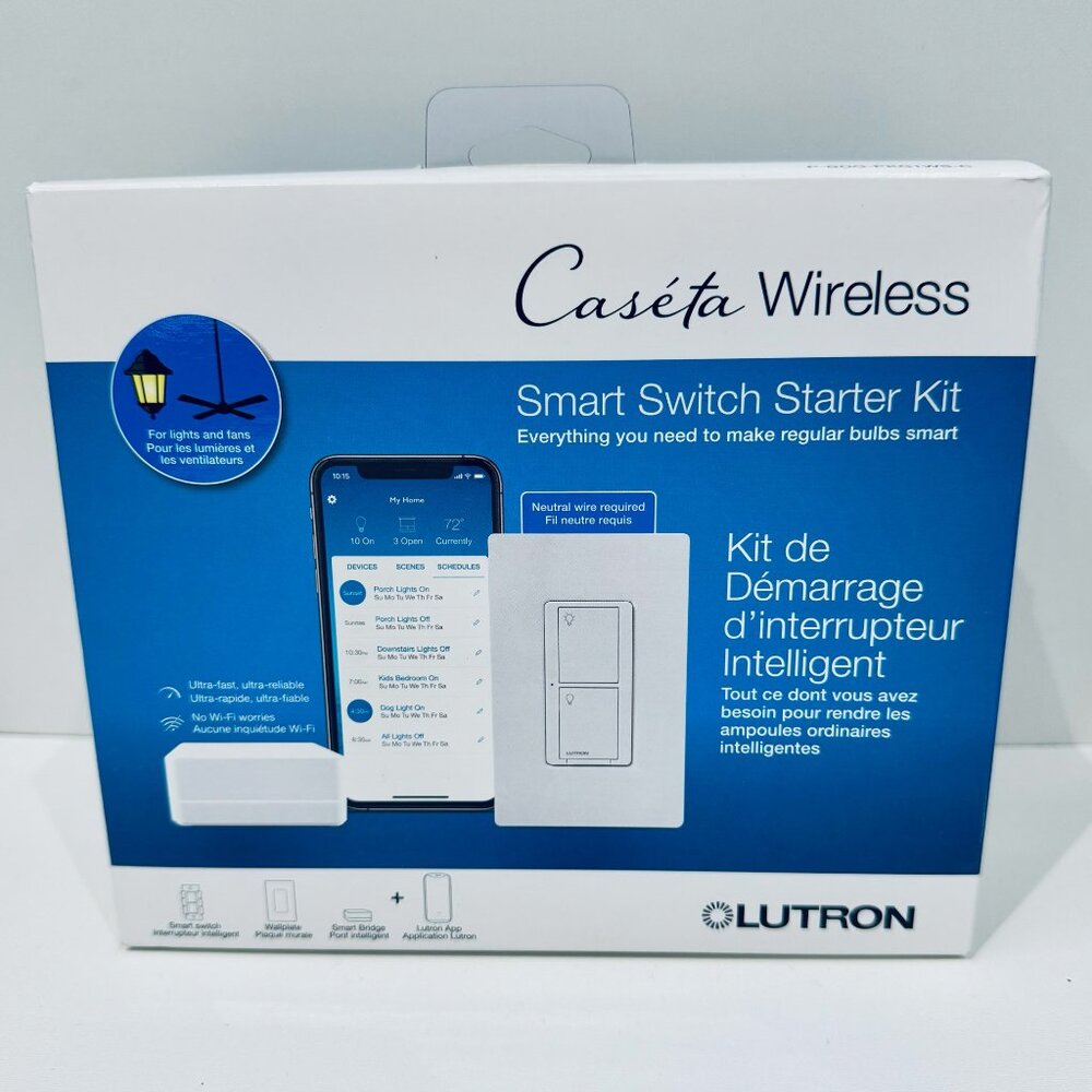 Lutron Caseta switch starter kit, brand new sealed